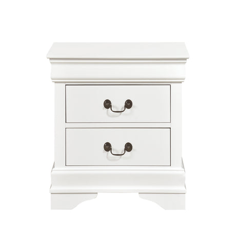 Mayville White 5-Piece Bedroom Set (Queen Bed, Nightstand, Dresser, Mirror, Chest) from Homelegance - Luna Furniture