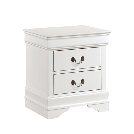 Mayville White 5-Piece Bedroom Set (Queen Bed, Nightstand, Dresser, Mirror, Chest) from Homelegance - Luna Furniture