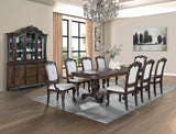 Kiera Coffee Brown / Beige Side Chair, Set of 2 from Crown Mark - Luna Furniture