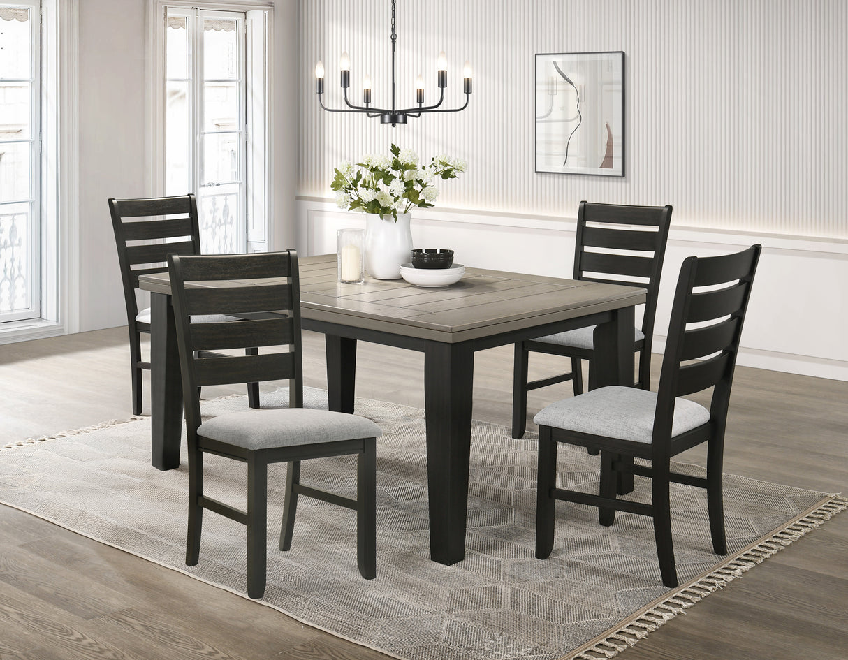 Bardstown Black/Light Gray Dining Side Chair, Set of 2 from Crown Mark - Luna Furniture