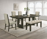 Herbert Espresso/Beige Extendable Dining Set from Crown Mark - Luna Furniture