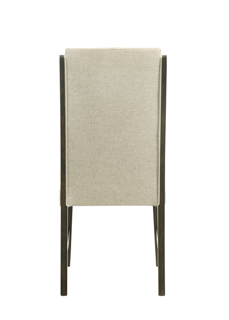Herbert Espresso/Beige Dining Side Chair, Set of 2 from Crown Mark - Luna Furniture