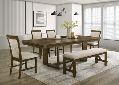 Broadmoor Brown Extendable Dining Set from Crown Mark - Luna Furniture