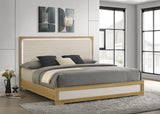 Hyland Natural Eastern King Panel Bed LED Headboard from Coaster - Luna Furniture