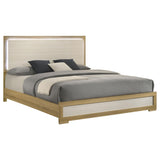 Hyland Natural Eastern King Panel Bed LED Headboard from Coaster - Luna Furniture