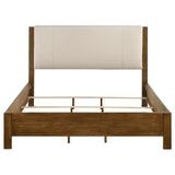 Adderley Warm Brown and Cream Eastern King Wood Panel Bed from Coaster - Luna Furniture