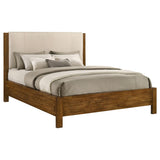Adderley Warm Brown and Cream California King Wood Panel Bed from Coaster - Luna Furniture