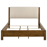Adderley Warm Brown and Cream California King Wood Panel Bed from Coaster - Luna Furniture