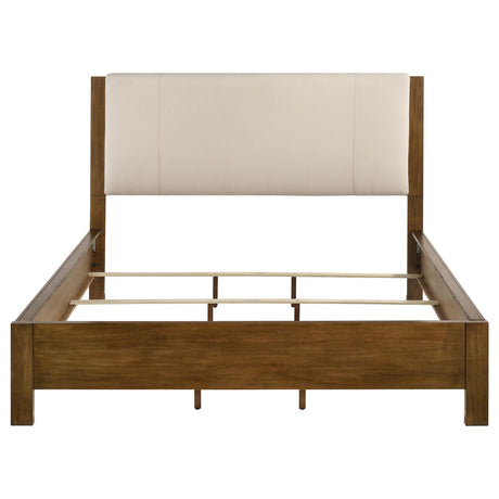 Adderley Warm Brown and Cream California King Wood Panel Bed from Coaster - Luna Furniture