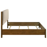 Adderley Warm Brown and Cream California King Wood Panel Bed from Coaster - Luna Furniture
