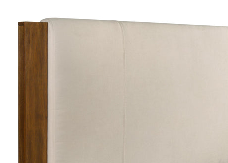 Adderley Warm Brown and Cream California King Wood Panel Bed from Coaster - Luna Furniture