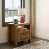 Adderley Warm Brown 2-drawer Nightstand Bedside Table from Coaster - Luna Furniture