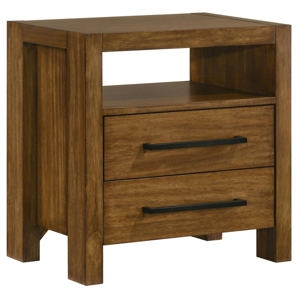 Adderley Warm Brown 2-drawer Nightstand Bedside Table