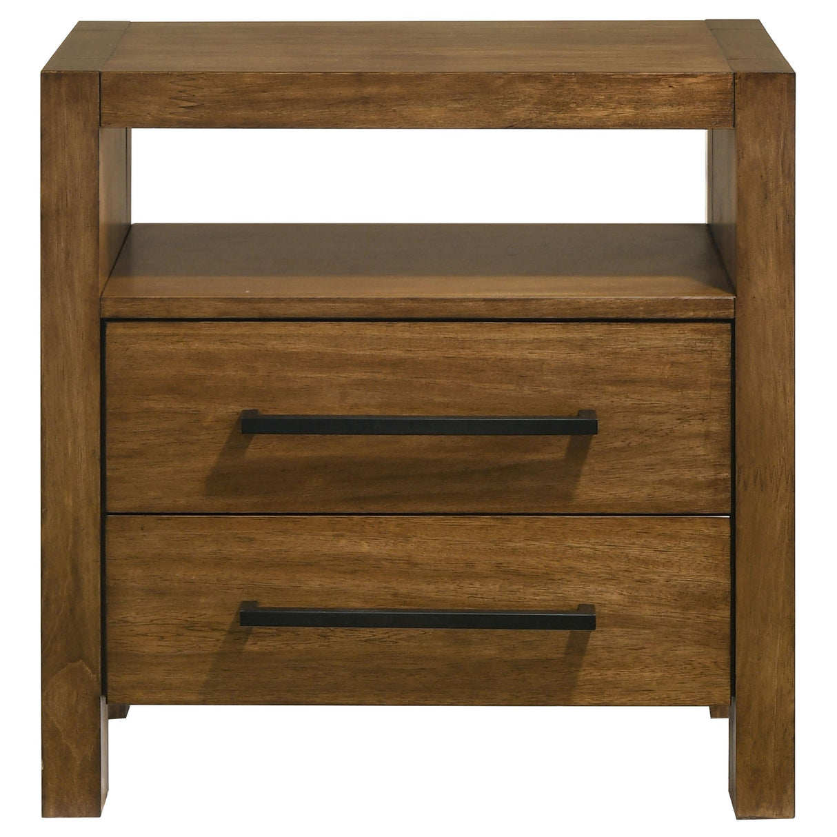 Adderley Warm Brown 2-drawer Nightstand Bedside Table from Coaster - Luna Furniture