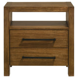 Adderley Warm Brown 2-drawer Nightstand Bedside Table from Coaster - Luna Furniture
