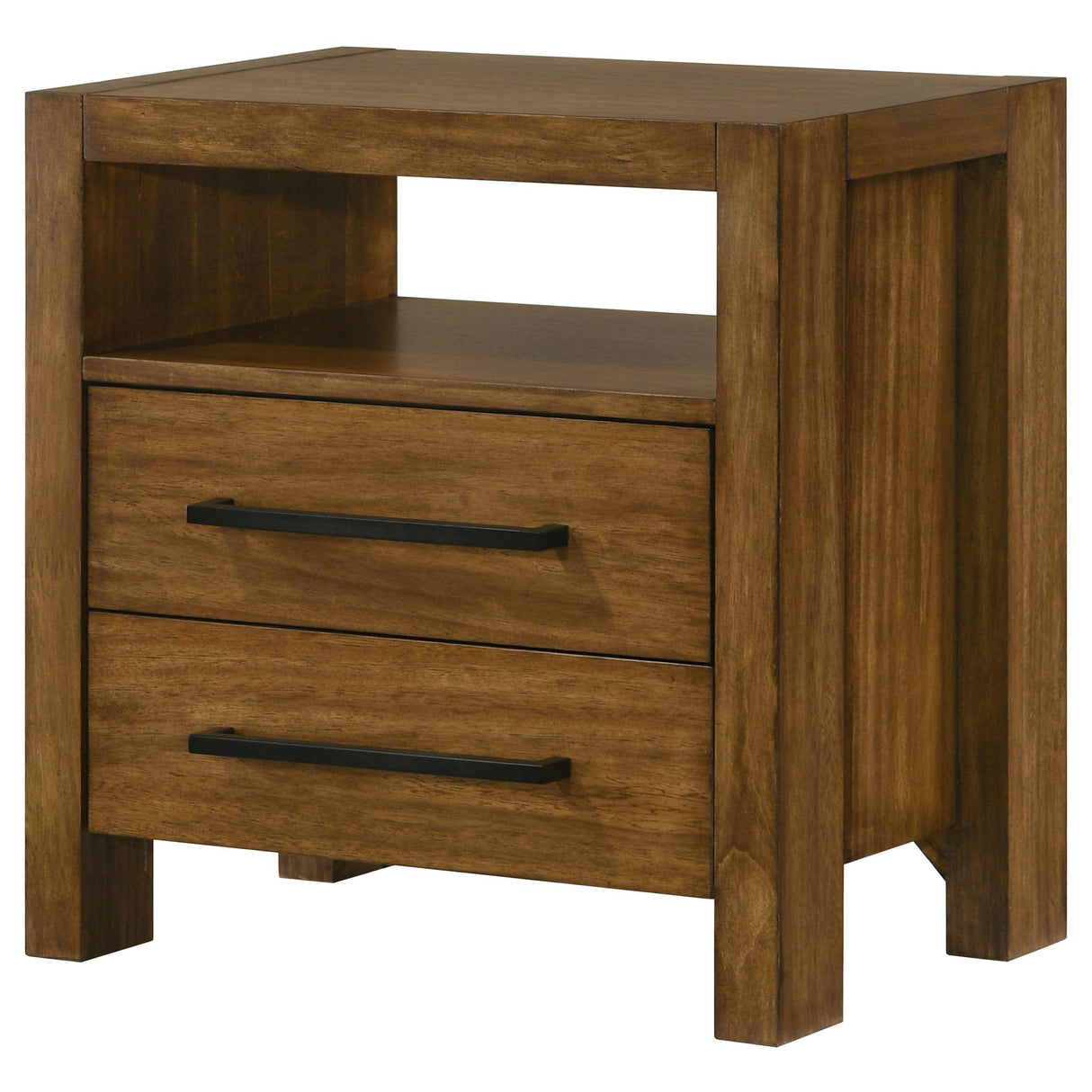 Adderley Warm Brown 2-drawer Nightstand Bedside Table from Coaster - Luna Furniture