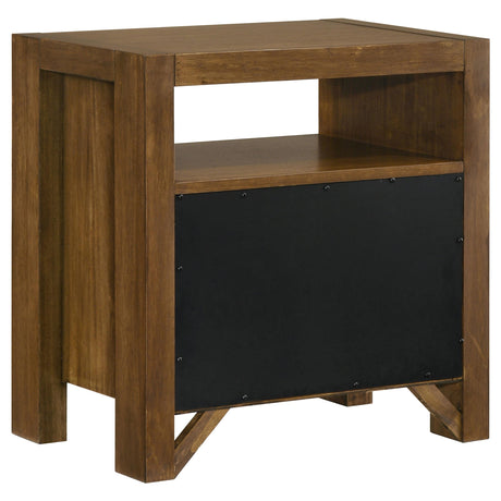 Adderley Warm Brown 2-drawer Nightstand Bedside Table from Coaster - Luna Furniture