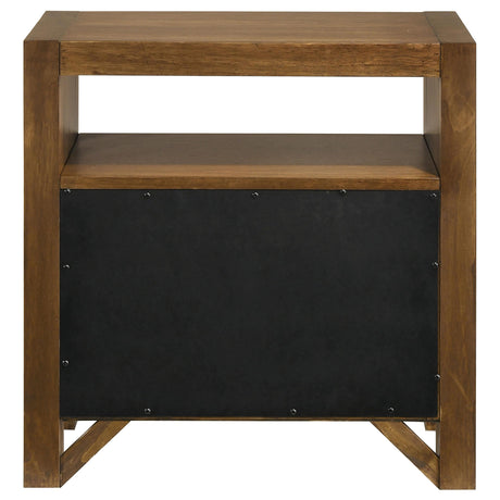 Adderley Warm Brown 2-drawer Nightstand Bedside Table from Coaster - Luna Furniture