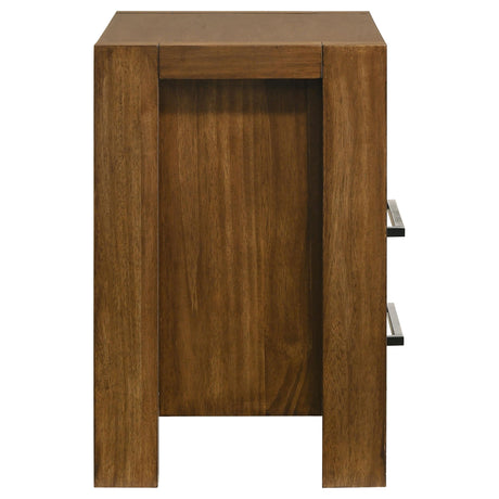 Adderley Warm Brown 2-drawer Nightstand Bedside Table from Coaster - Luna Furniture