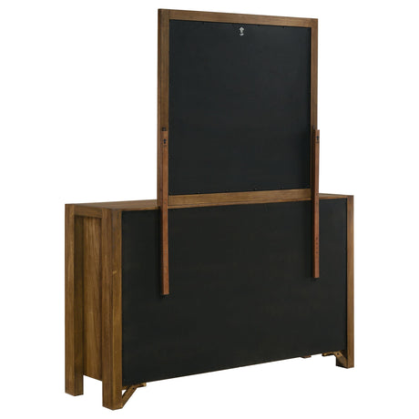 Adderley Warm Brown 8-drawer Bedroom Dresser and Mirror from Coaster - Luna Furniture