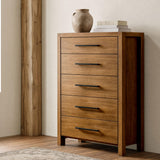 Adderley Warm Brown 5-drawer Bedroom Chest of Drawers from Coaster - Luna Furniture