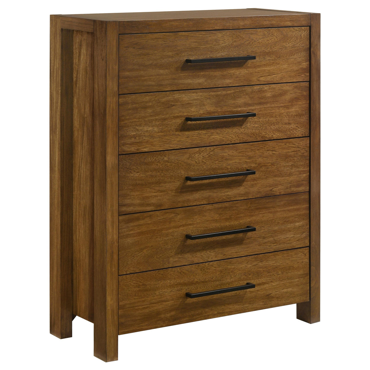 Adderley Warm Brown 5-drawer Bedroom Chest of Drawers from Coaster - Luna Furniture