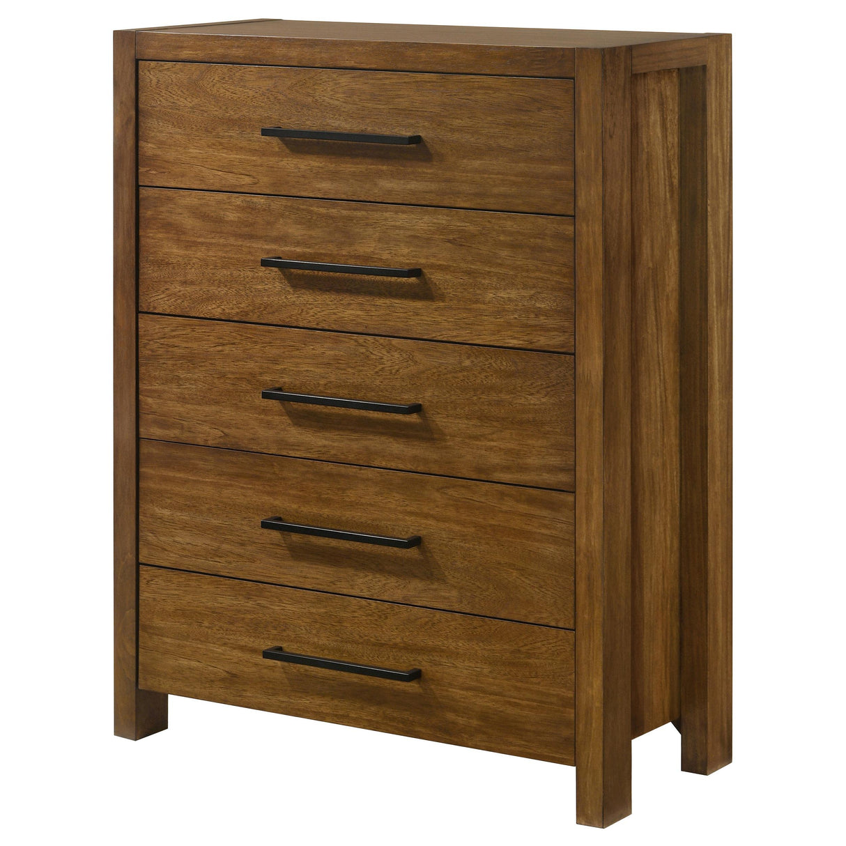 Adderley Warm Brown 5-drawer Bedroom Chest of Drawers from Coaster - Luna Furniture