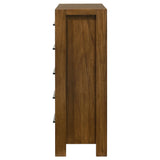 Adderley Warm Brown 5-drawer Bedroom Chest of Drawers from Coaster - Luna Furniture