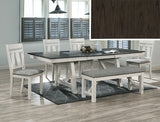 Maribelle Chalk/Gray Dining Bench from Crown Mark - Luna Furniture
