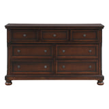 Cumberland Brown Cherry 5-Piece Bedroom Set (Queen Bed, Nightstand, Dresser, Mirror, Chest) from Homelegance - Luna Furniture