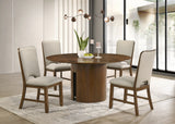 Shari Brown 5-Piece Round Dining Set from Crown Mark - Luna Furniture