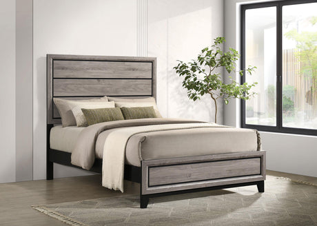 Watson Light Taupe Wood Full Panel Bed from Coaster - Luna Furniture