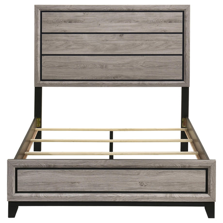 Watson Light Taupe Wood Full Panel Bed from Coaster - Luna Furniture