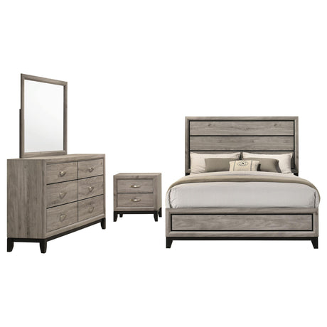 Watson Light Taupe Four-piece Eastern King Bedroom Set from Coaster - Luna Furniture