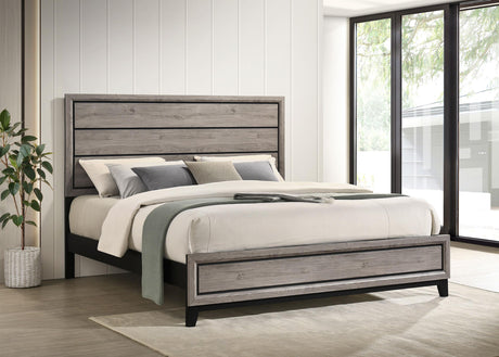 Watson Light Taupe Wood Eastern King Panel Bed from Coaster - Luna Furniture