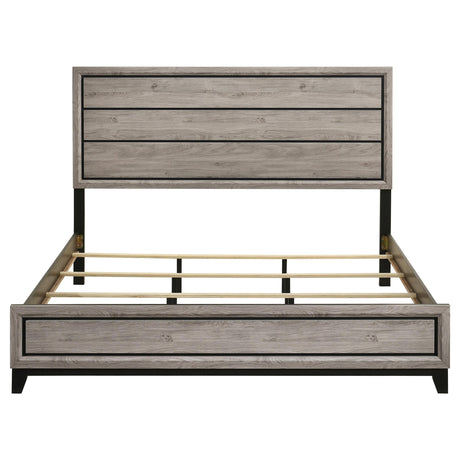 Watson Light Taupe Wood Eastern King Panel Bed from Coaster - Luna Furniture