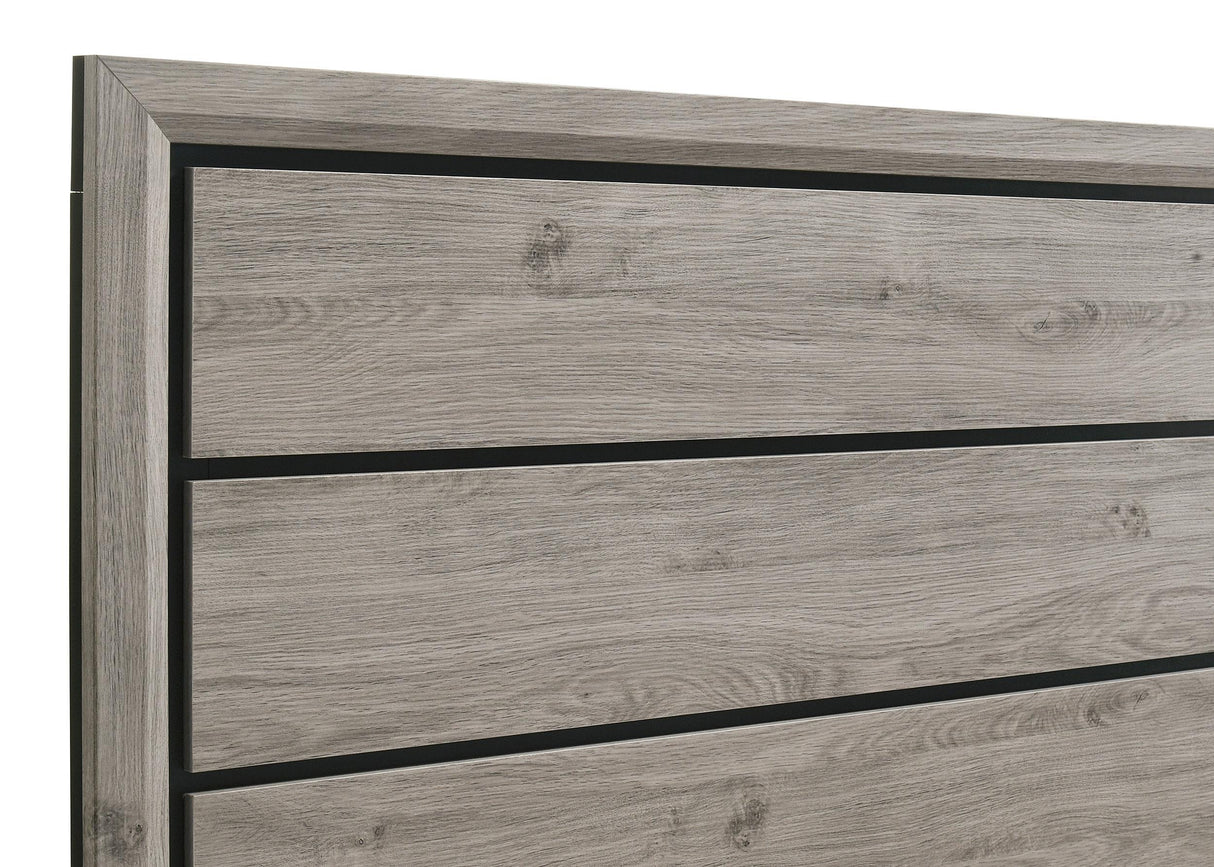 Watson Light Taupe Wood Eastern King Panel Bed from Coaster - Luna Furniture