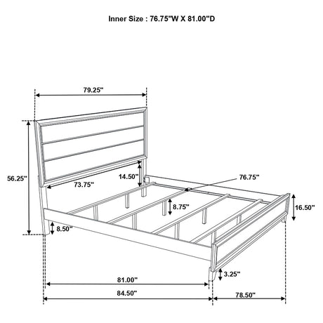 Watson Light Taupe Wood Eastern King Panel Bed from Coaster - Luna Furniture