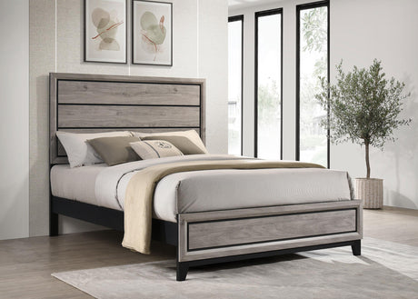 Watson Light Taupe Wood Queen Panel Bed from Coaster - Luna Furniture