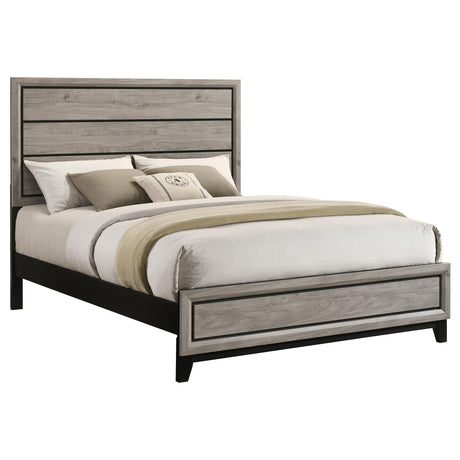 Watson Light Taupe Wood Queen Panel Bed from Coaster - Luna Furniture