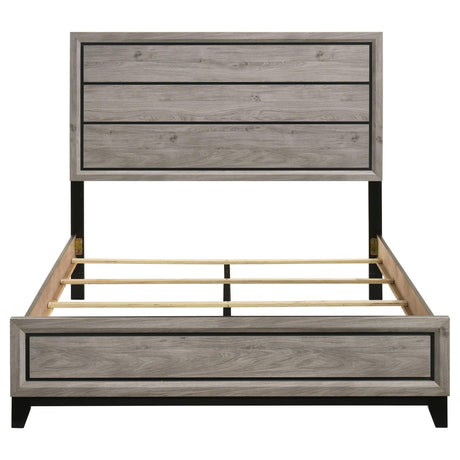 Watson Light Taupe Wood Queen Panel Bed from Coaster - Luna Furniture