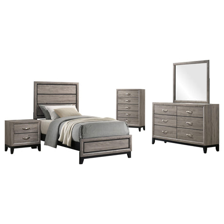 Watson Light Taupe Five-piece Twin Bedroom Set from Coaster - Luna Furniture