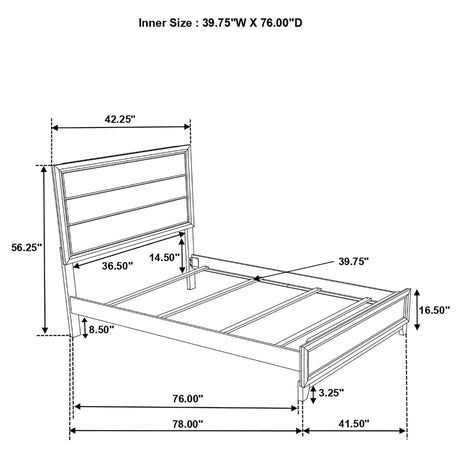 Watson Light Taupe Five-piece Twin Bedroom Set from Coaster - Luna Furniture
