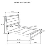 Watson Light Taupe Wood Twin Panel Bed from Coaster - Luna Furniture