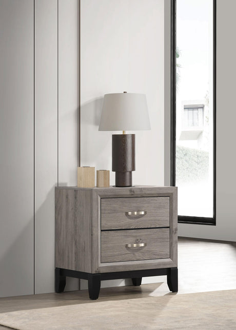 Watson Light Taupe 2-drawer Nightstand Bedside Table from Coaster - Luna Furniture