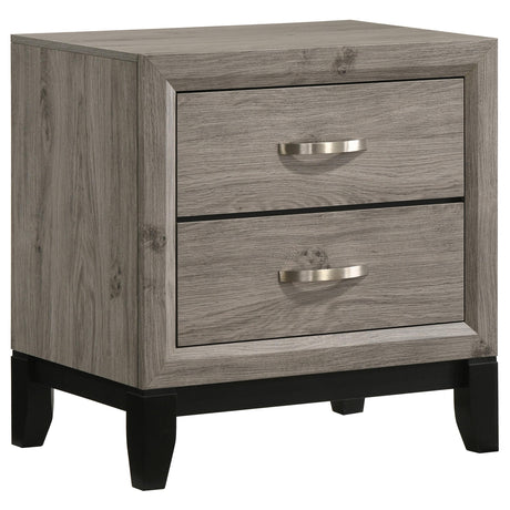 Watson Light Taupe 2-drawer Nightstand Bedside Table from Coaster - Luna Furniture