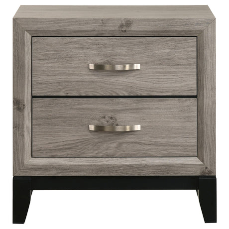 Watson Light Taupe 2-drawer Nightstand Bedside Table from Coaster - Luna Furniture