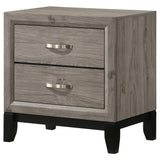 Watson Light Taupe 2-drawer Nightstand Bedside Table from Coaster - Luna Furniture