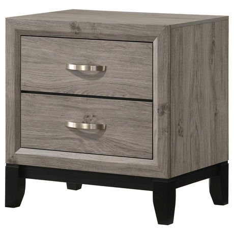 Watson Light Taupe 2-drawer Nightstand Bedside Table from Coaster - Luna Furniture