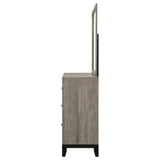 Watson Light Taupe 6-drawer Bedroom Dresser and Mirror from Coaster - Luna Furniture